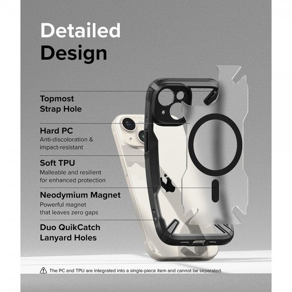 Ringke iPhone 15 Skal Fusion X Magnetic Matte Black