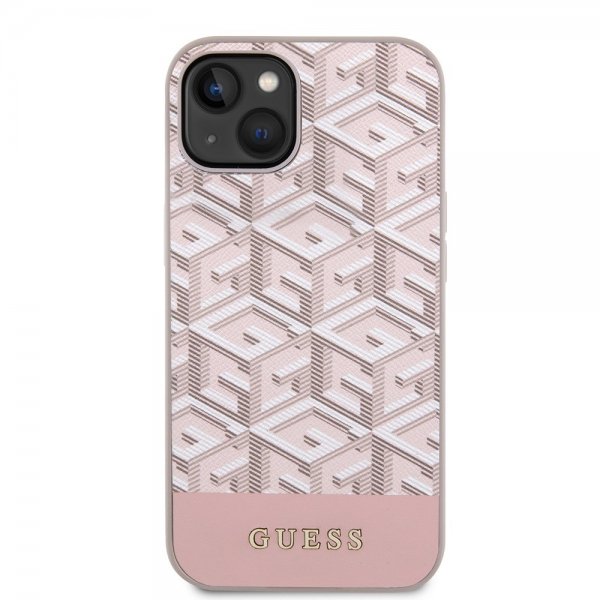 Guess iPhone 15 Skal G Cube MagSafe Rosa