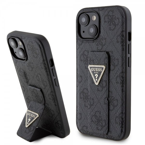 Guess iPhone 15 Skal Grip Stand Function Svart