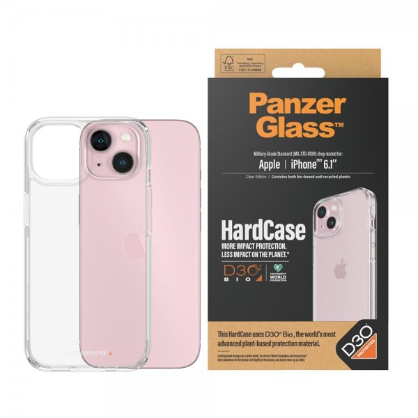 PanzerGlass iPhone 13/14/15 Skal HardCase D3O Transparent