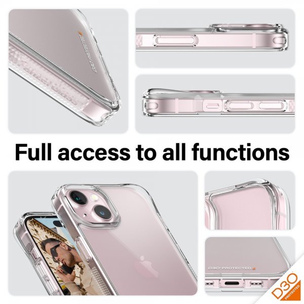 PanzerGlass iPhone 13/14/15 Skal HardCase D3O Transparent