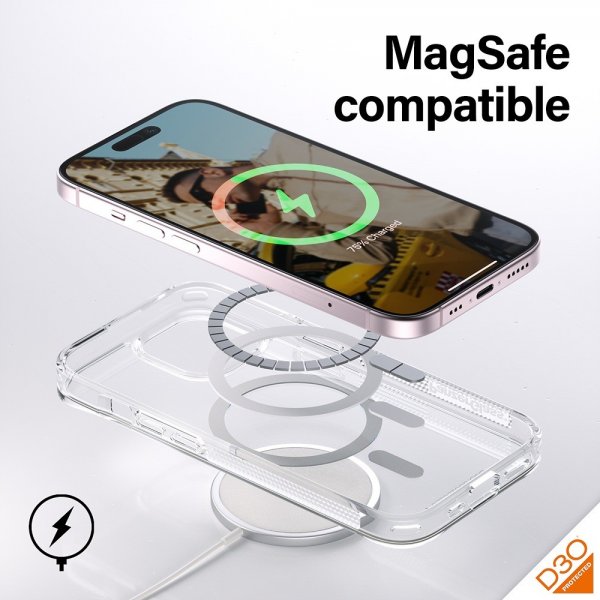 PanzerGlass iPhone 15 Skal HardCase MagSafe D3O Transparent