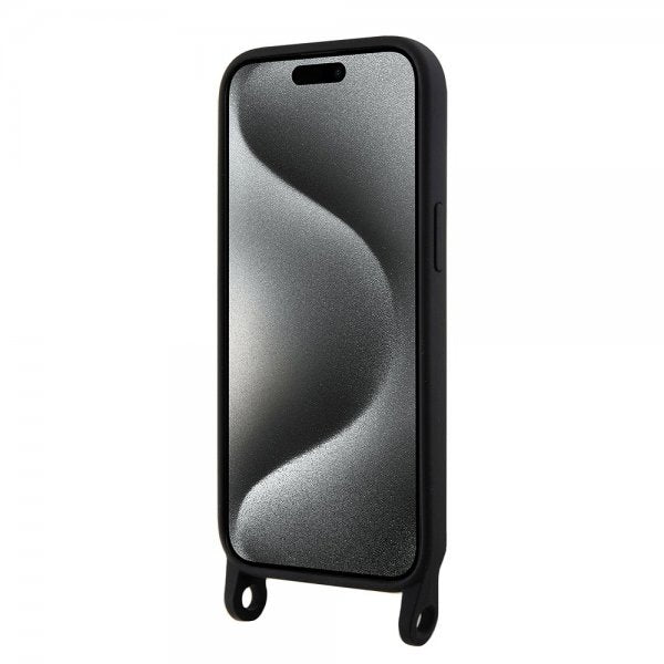 Karl Lagerfeld iPhone 15 Skal Ikonik Crossbody Svart
