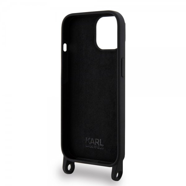 Karl Lagerfeld iPhone 15 Skal Ikonik Crossbody Svart