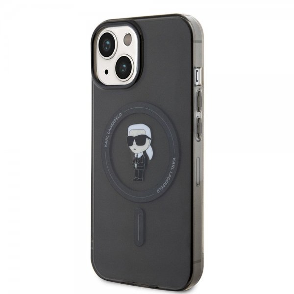 Karl Lagerfeld iPhone 15 Skal Ikonik MagSafe Svart