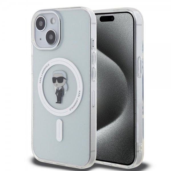 Karl Lagerfeld iPhone 15 Skal Ikonik MagSafe Transparent