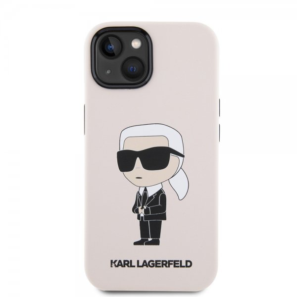 Karl Lagerfeld iPhone 15 Skal Ikonik NFT Rosa