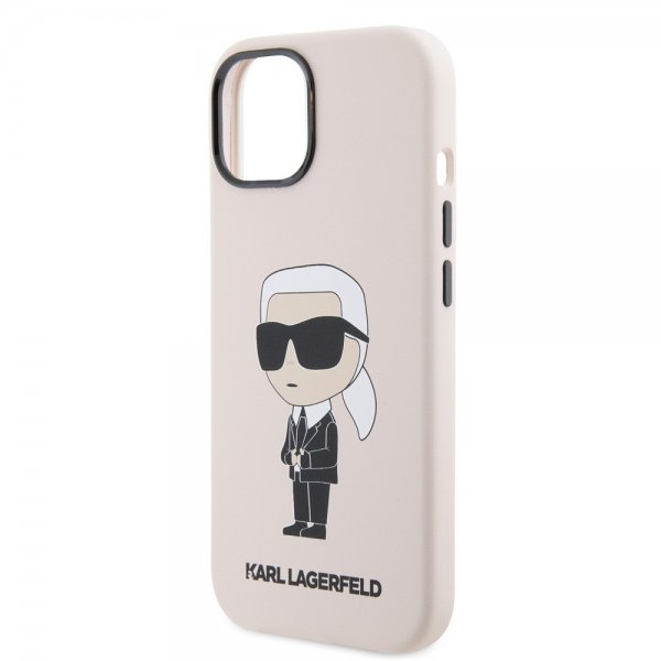 Karl Lagerfeld iPhone 15 Skal Ikonik NFT Rosa
