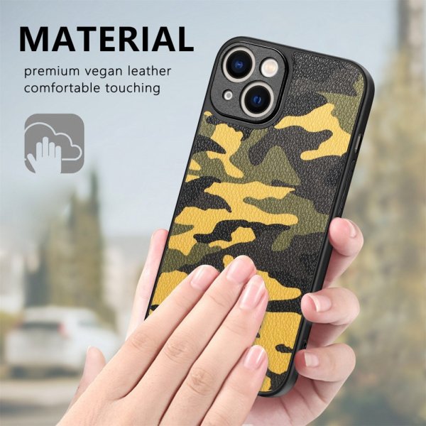 iPhone 15 Skal Kamouflage Gul
