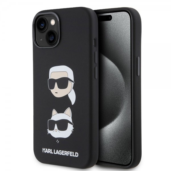 Karl Lagerfeld iPhone 15 Skal Karl & Choupette Svart