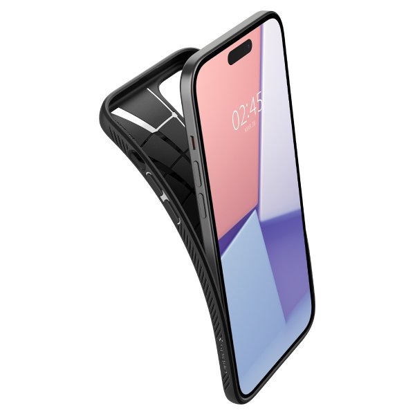 Spigen iPhone 15 Skal Liquid Air Matte Black
