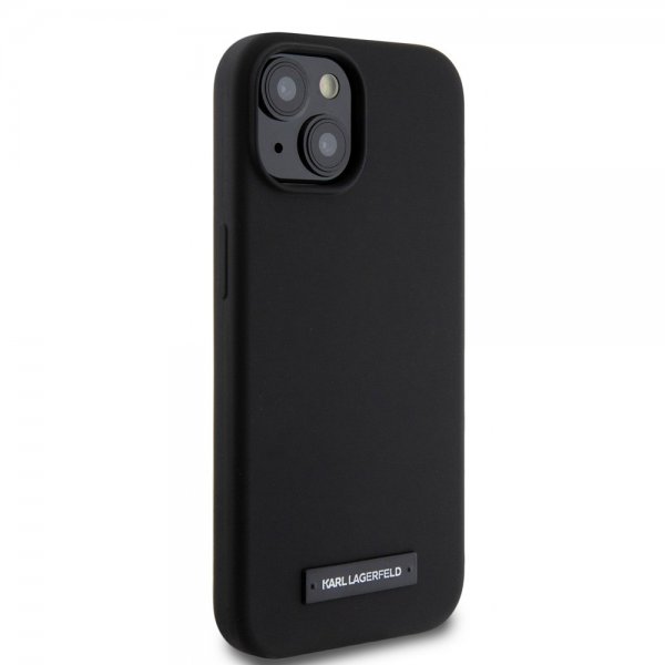 Karl Lagerfeld iPhone 15 Skal Liquid Silicone MagSafe Svart