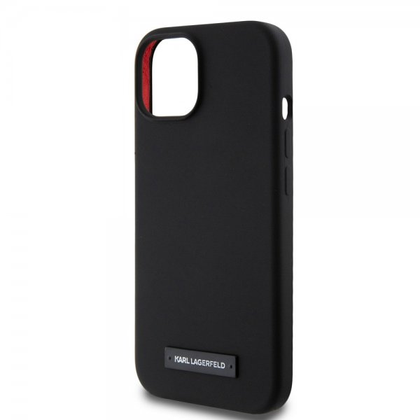Karl Lagerfeld iPhone 15 Skal Liquid Silicone MagSafe Svart