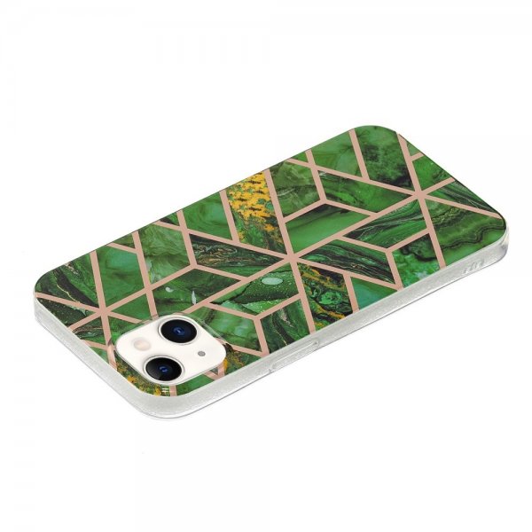 iPhone 15 Skal Marmormönster Grön