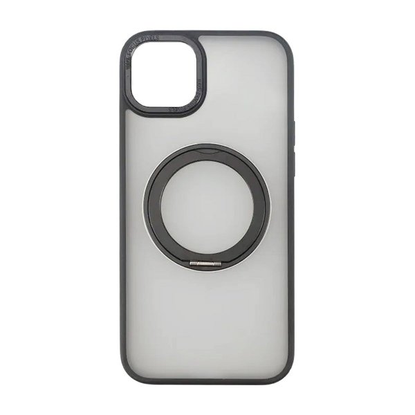 Rvelon iPhone 15 Skal Roterbart MagSafe Stativ Matt Svart