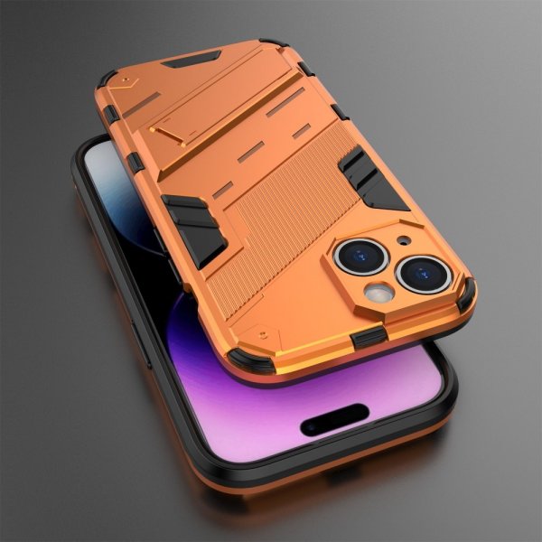 iPhone 15 Skal med Stativ Orange
