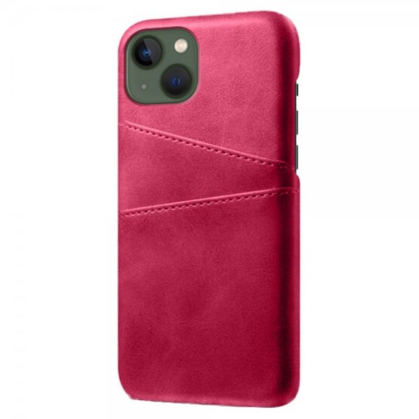 iPhone 15 Skal med två Kortfack Magenta