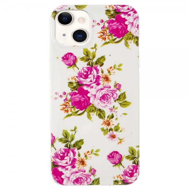 iPhone 15 Skal Motiv Rosor Vit