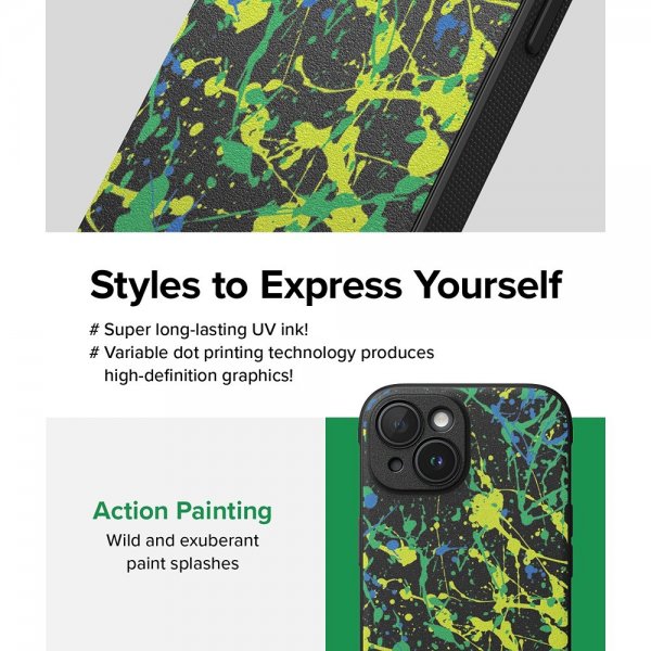 Ringke iPhone 15 Skal Onyx Design Action Painting