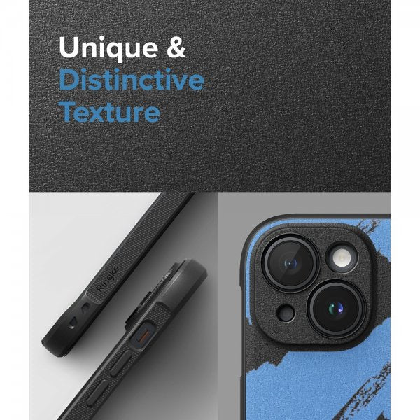 Ringke iPhone 15 Skal Onyx Design Blue Brush