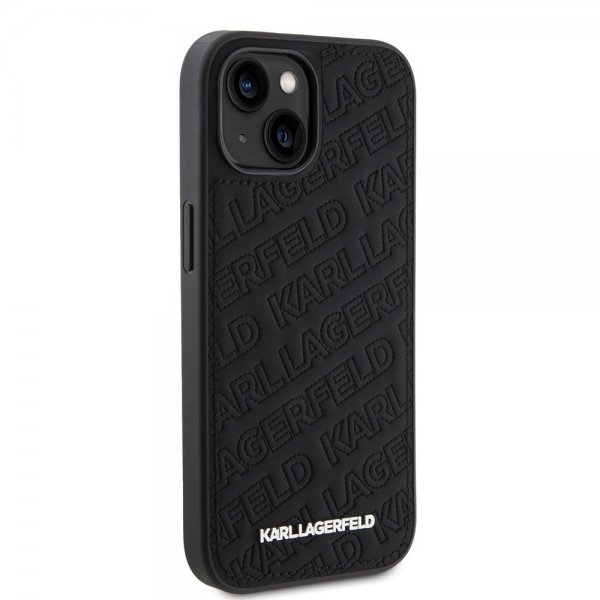 Karl Lagerfeld iPhone 15 Skal Quilted K Pattern Svart
