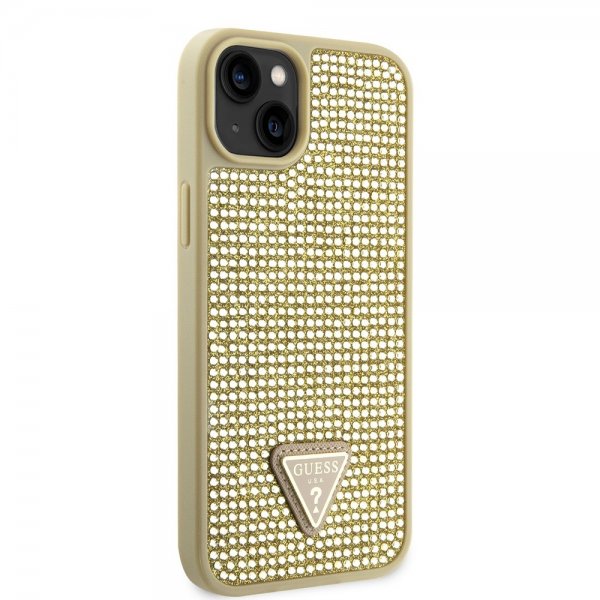 Guess iPhone 15 Skal Rhinestone Guld