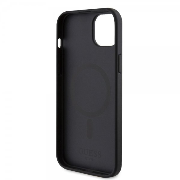 Guess iPhone 15 Skal Saffiano MagSafe Svart