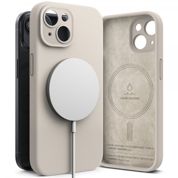 Ringke iPhone 15 Skal Silicone Magnetic Stone