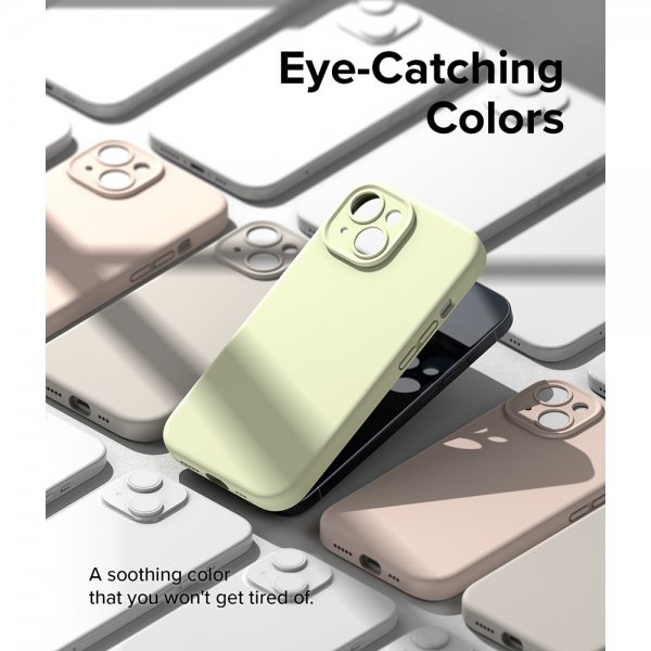 Ringke iPhone 15 Skal Silicone Magnetic Sunny Lime