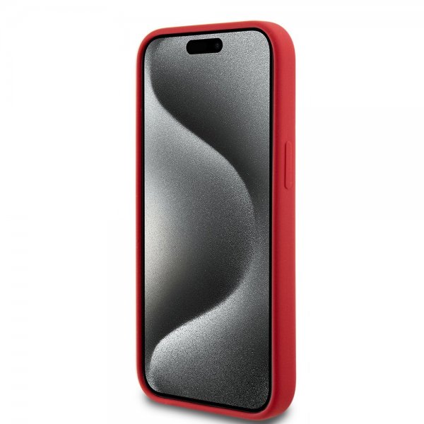 Ferrari iPhone 15 Skal Silicone MagSafe Röd