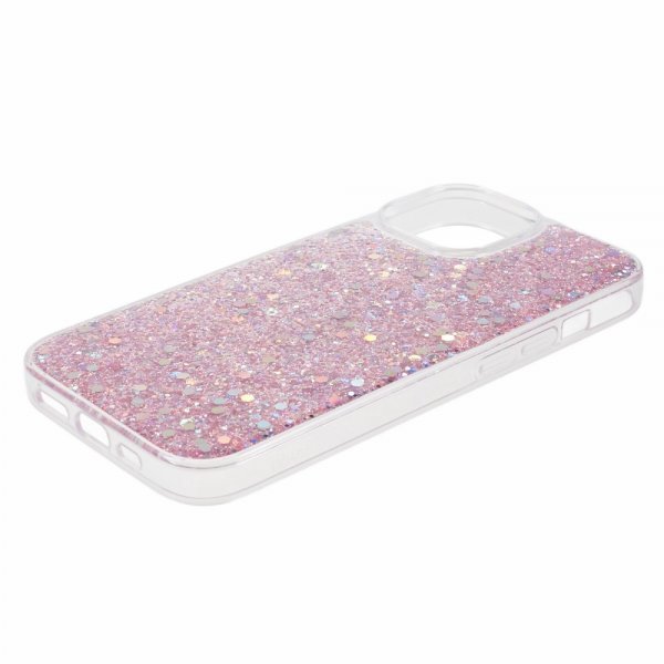 Nordic Covers iPhone 15 Skal Sparkle Series Blossom Pink