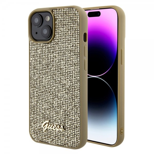 Guess iPhone 15 Skal Square Mirror Guld