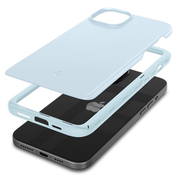Spigen iPhone 15 Skal Thin Fit Mute Blue