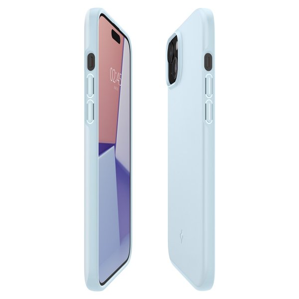 Spigen iPhone 15 Skal Thin Fit Mute Blue