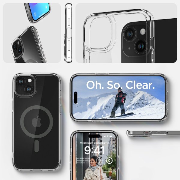 Spigen iPhone 15 Skal Ultra Hybrid MagFit Graphite