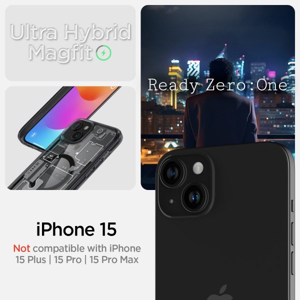 Spigen iPhone 15 Skal Ultra Hybrid MagFit Zero One