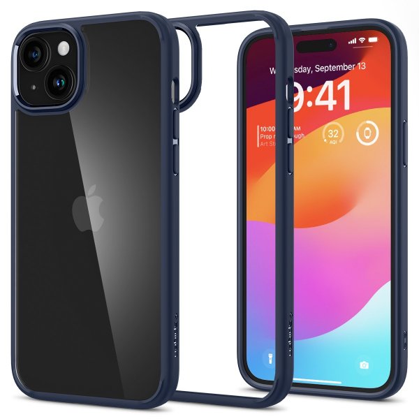 Spigen iPhone 15 Skal Ultra Hybrid Navy Blue