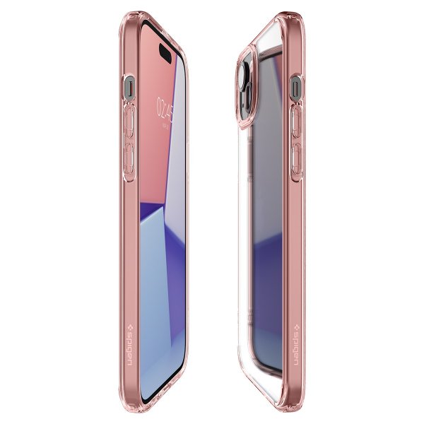 Spigen iPhone 15 Skal Ultra Hybrid Rose Crystal