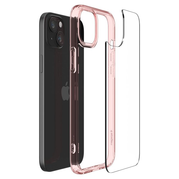 Spigen iPhone 15 Skal Ultra Hybrid Rose Crystal