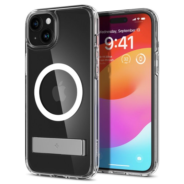 Spigen iPhone 15 Skal Ultra Hybrid S MagFit Crystal Clear