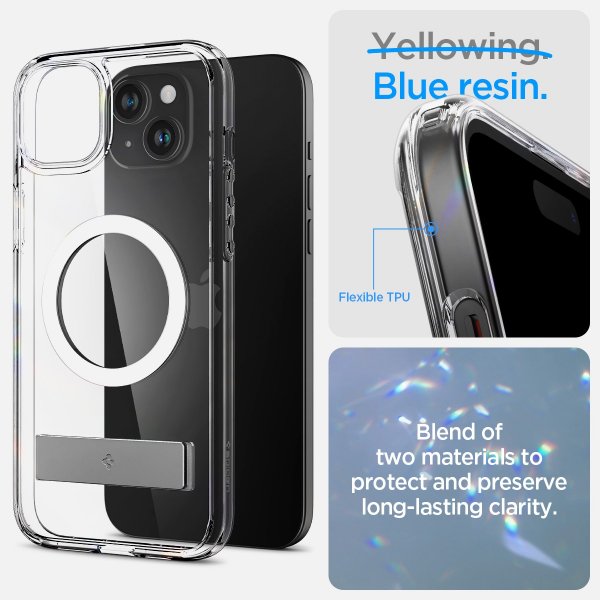 Spigen iPhone 15 Skal Ultra Hybrid S MagFit Crystal Clear