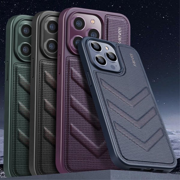 X-Level iPhone 15 Skal V-shape Blå
