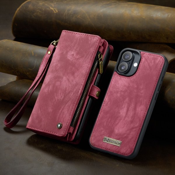 CaseMe iPhone 16 Fodral 008 Series Löstagbart Skal Röd