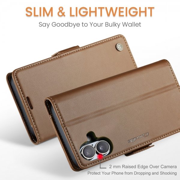 CaseMe iPhone 16 Fodral 023 Series Brun
