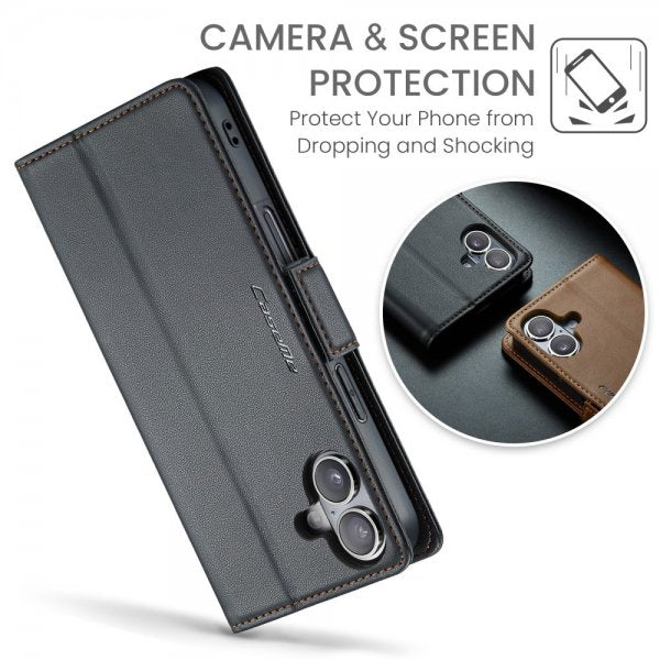 CaseMe iPhone 16 Fodral 023 Series Svart