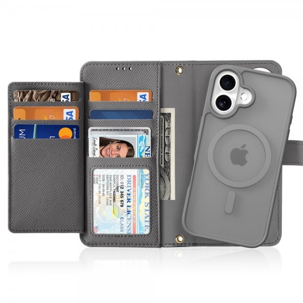 Dux Ducis iPhone 16 Fodral 2-i-1 Lawa Series MagSafe Grå