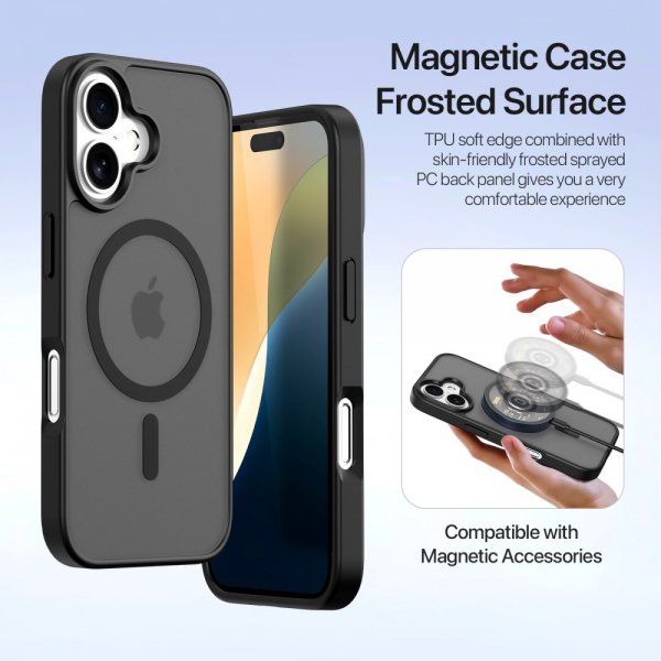 Dux Ducis iPhone 16 Fodral 2-i-1 Lawa Series MagSafe Svart
