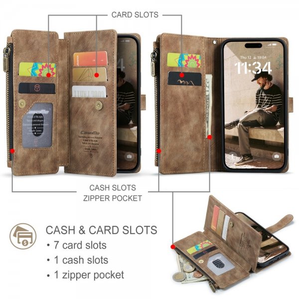 CaseMe iPhone 16 Fodral C30 Series Brun