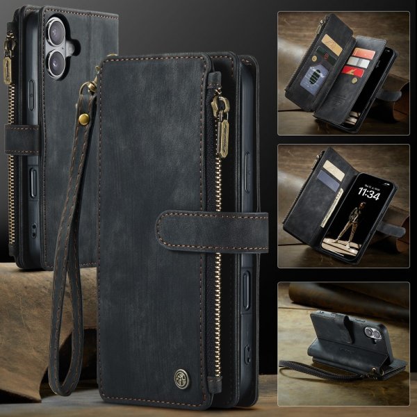 CaseMe iPhone 16 Fodral C30 Series Svart