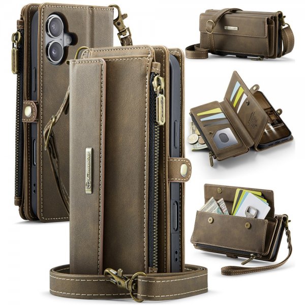 CaseMe iPhone 16 Fodral C39 Series Brun